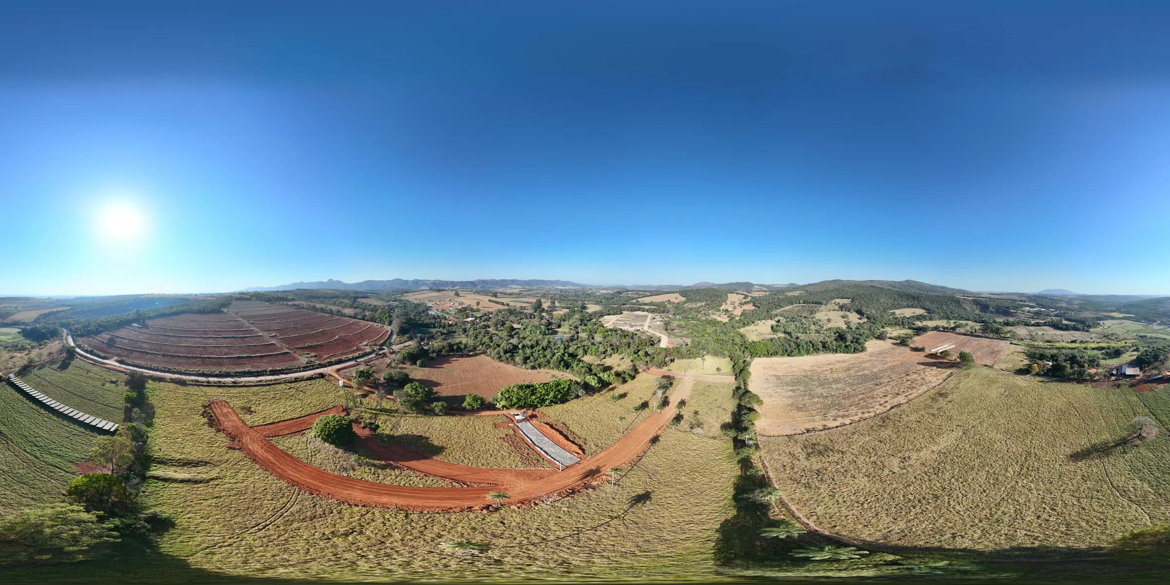 Panorâmica da região de Mateus Leme e Serra Azul.